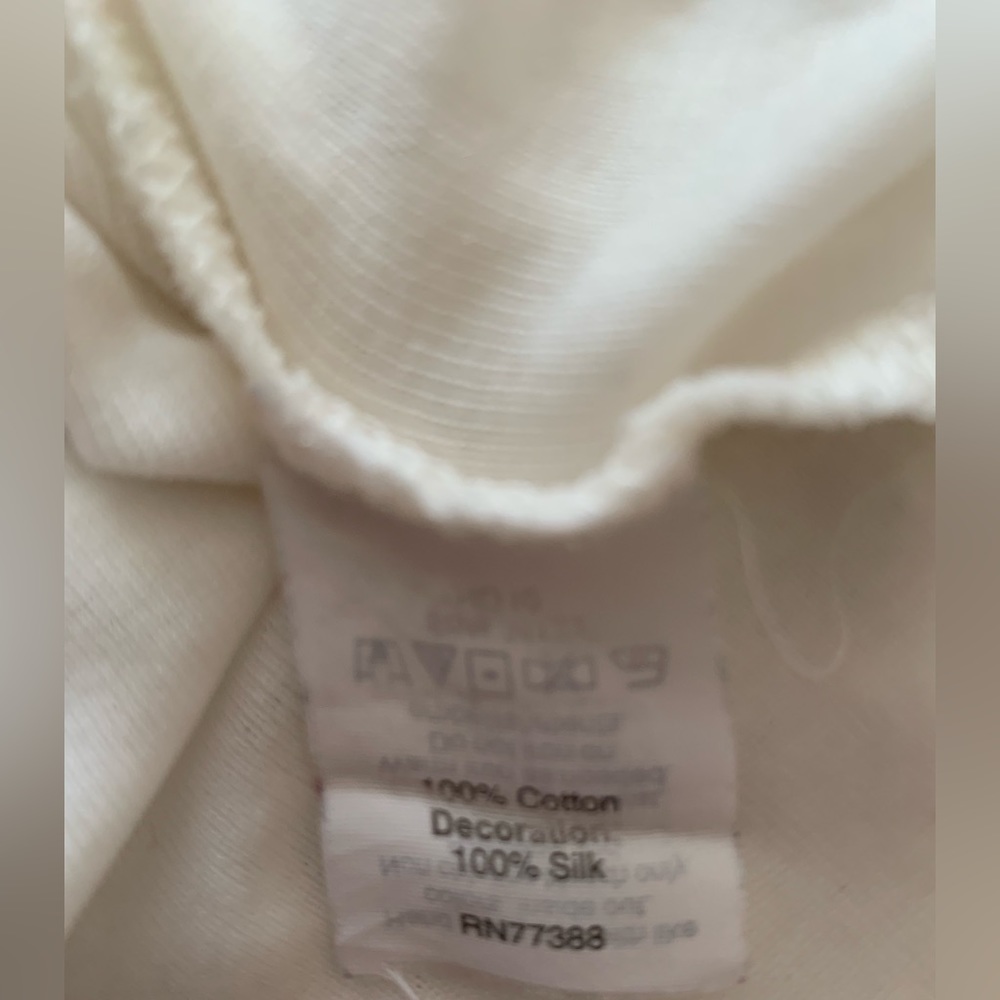 Bundle: J Crew White Cotton Tank w/💯%Silk Ruffle & PTA Red/Brown Cotton Tank L - Picture 7 of 16